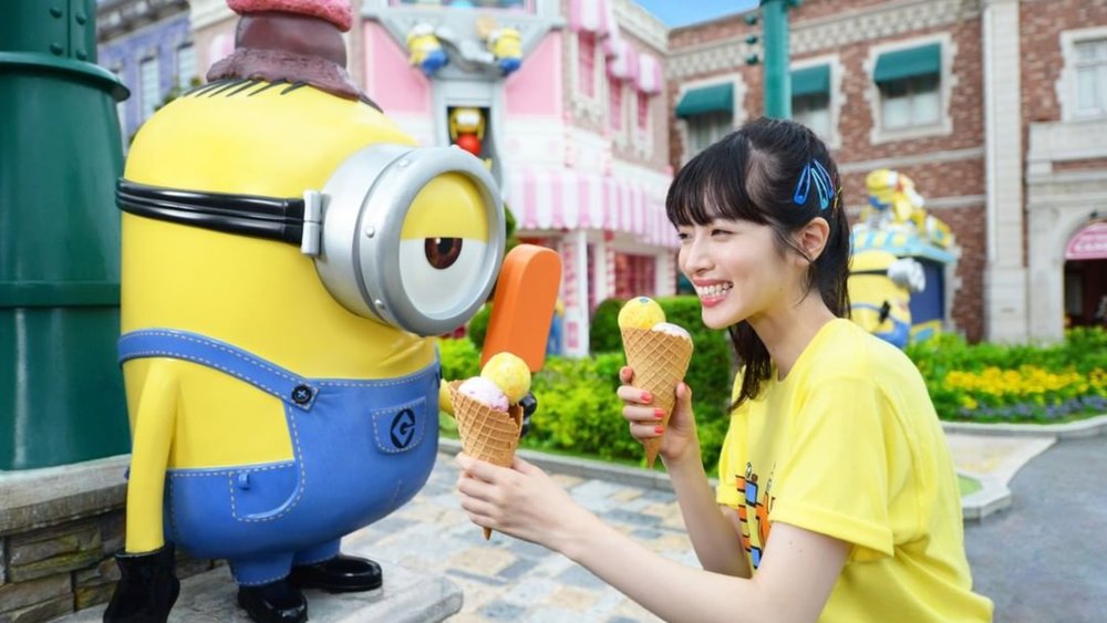 Banana-flavoured ice cream? Yum! Credits to @universal_studios_japan