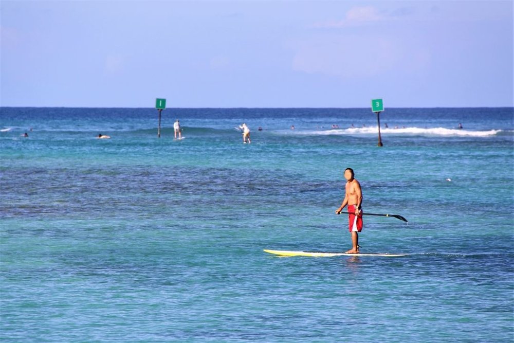 ワイキキビーチでSUP