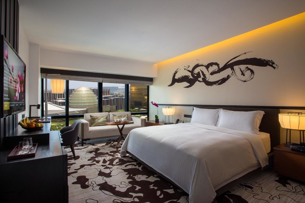 Inside hotel room in Nobu hotel