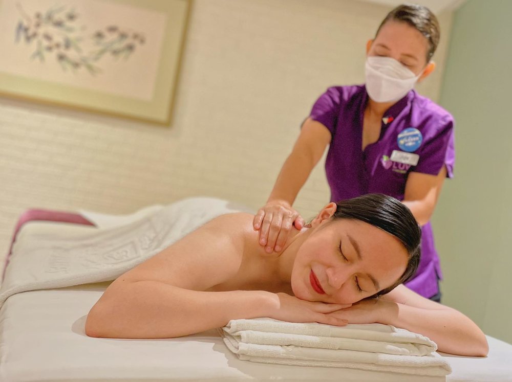 Girl having a massage