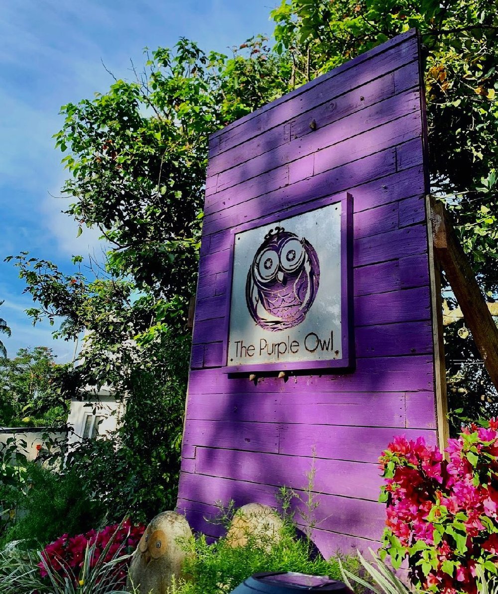 The Purple Owl Tagaytay signage