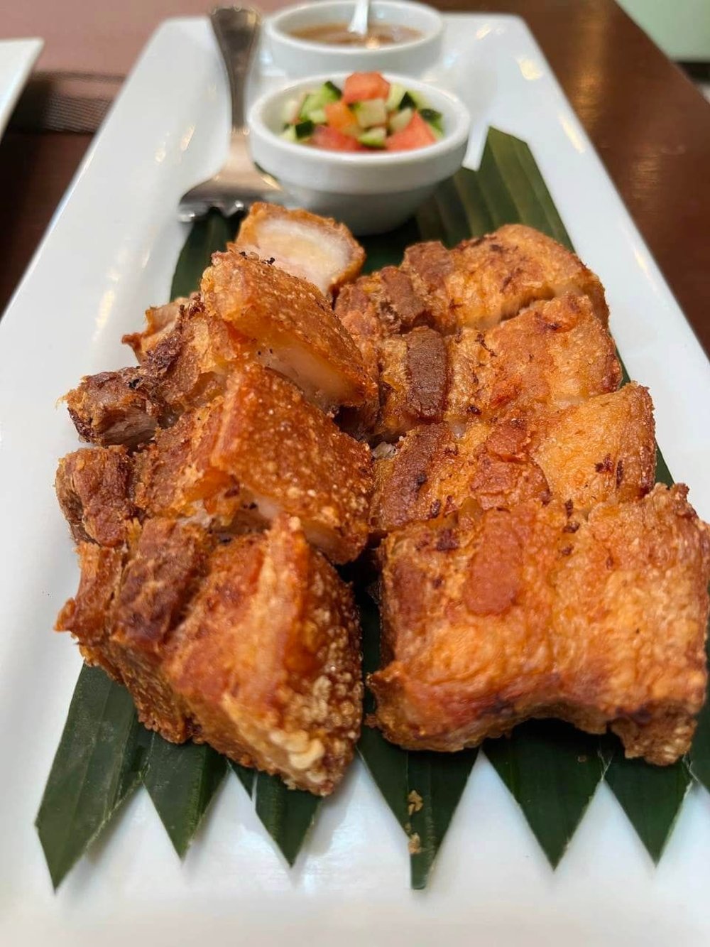 Crispy pata in plate