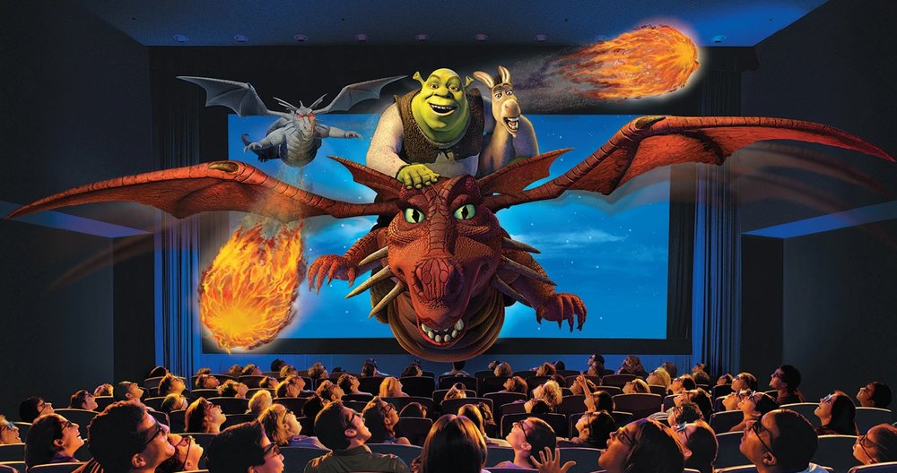 Shrek riding a dragon