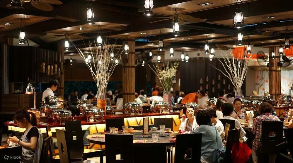 People/Tourist dining in a restaurant