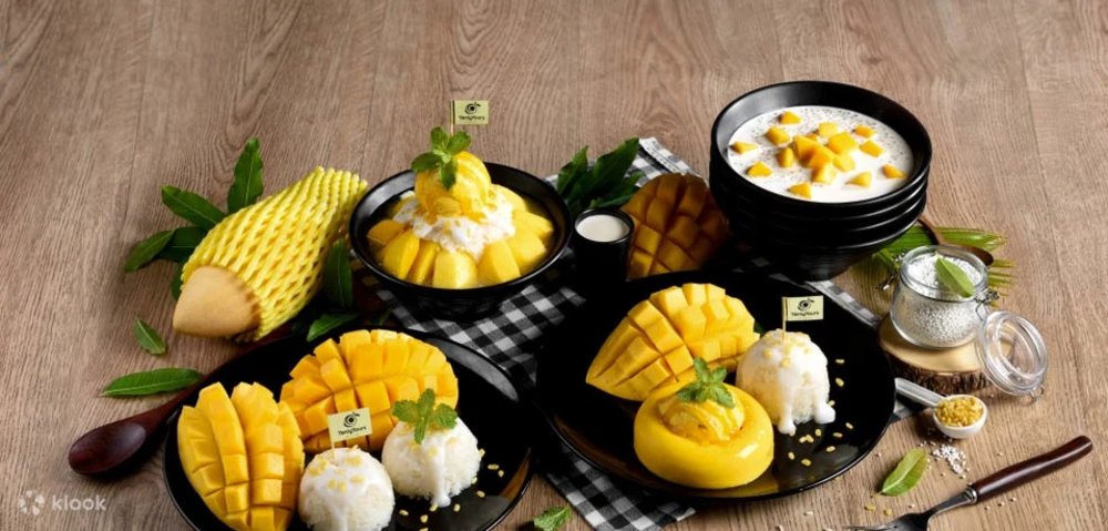 Mango desert in the table