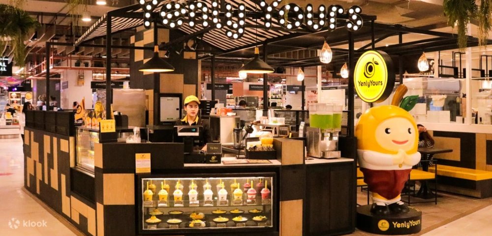 YenlyYours Dessert stall with yellow color interior