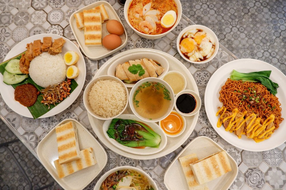 Different chicken dish in table