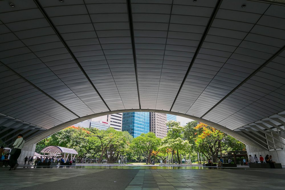 Ayala Triangle Gardens grounds