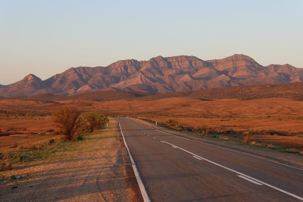 A road in the middle of a desert
