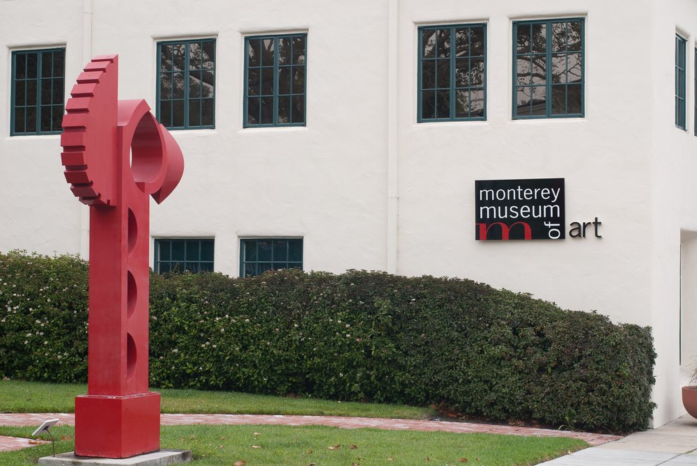 Entrance and signage of Monterey Museum of Art