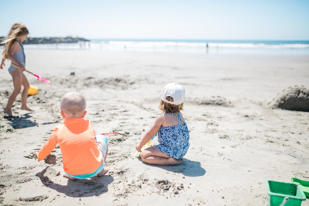 Kids playing with sand