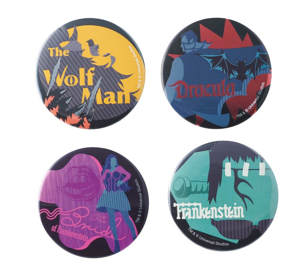 ユニバーサルモンスターズ 缶バッジセット（4個）