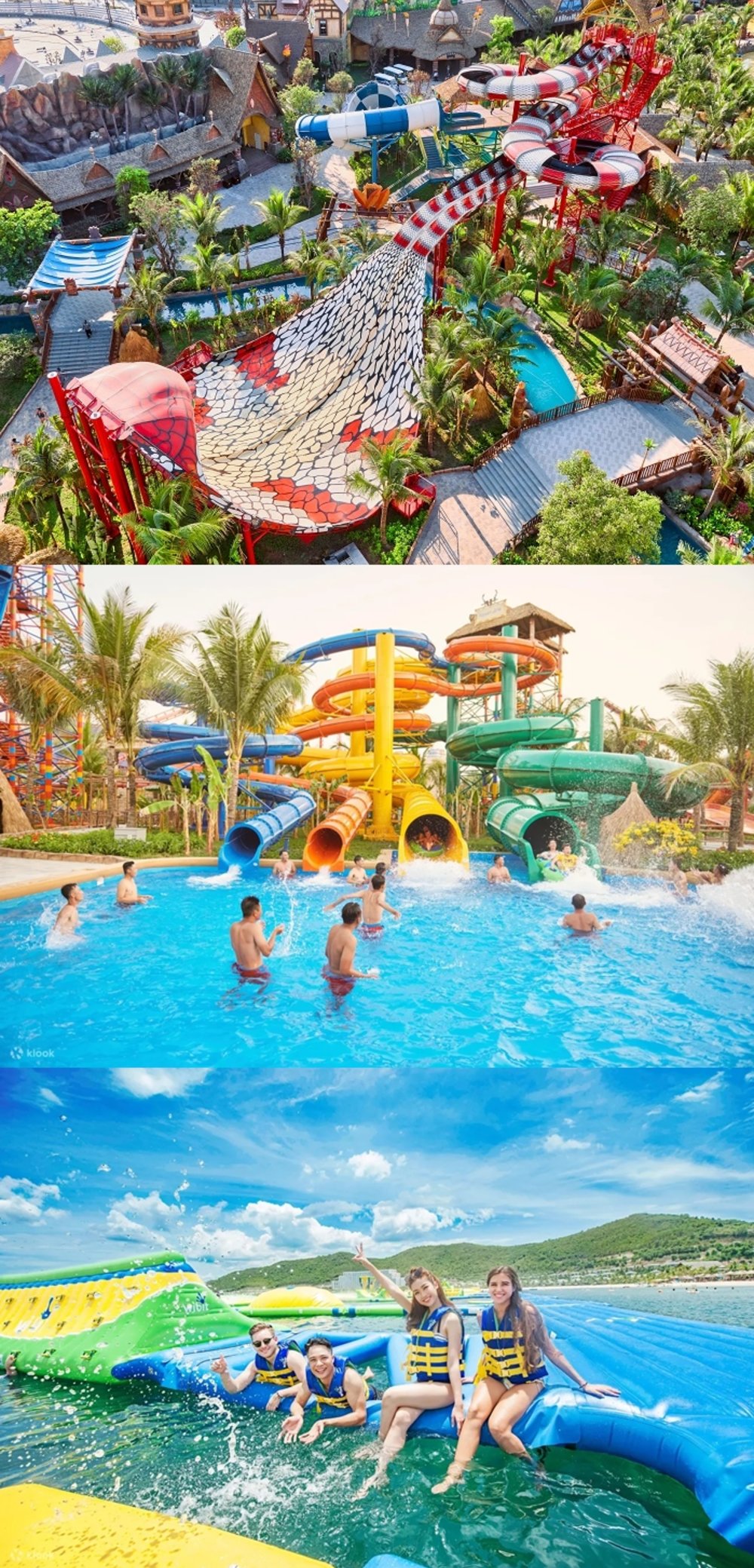 โซนสวนน้ำ (Water Park) ที่สวนสนุกวินวันเดอร์ส (VinWonders) ในญาจาง