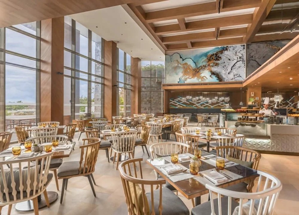 Wood theme interior of a restaurant