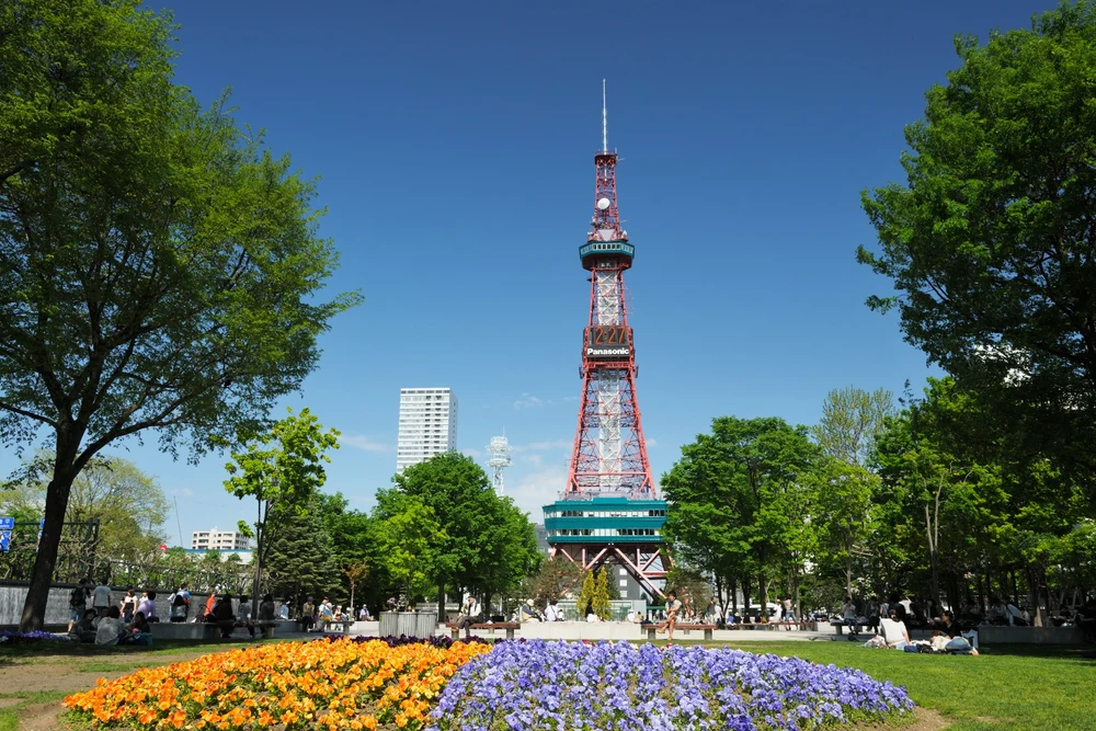 Front view of the Sapporo TV Tower