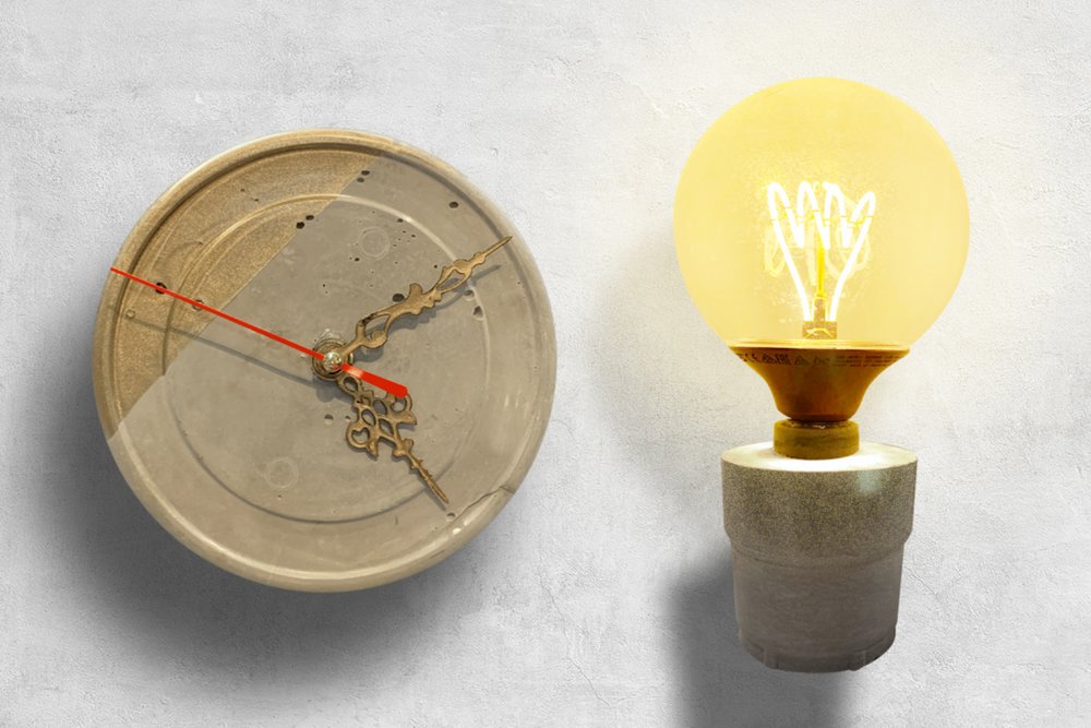 將水泥元素加入家居生活用品，簡約之中帶點型格。