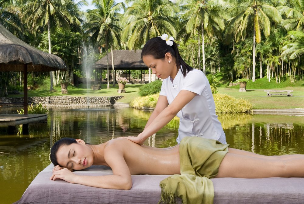 Woman getting a massage