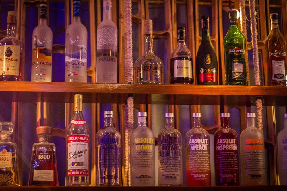 Different brand and types of liquour