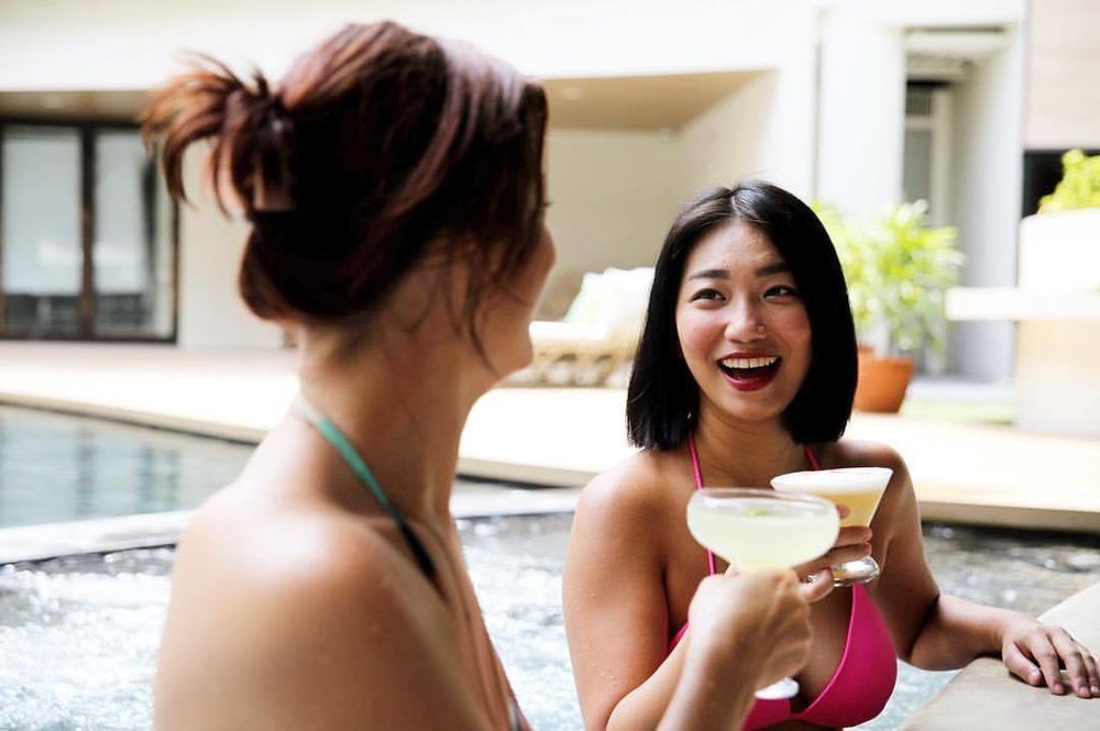 People drinking tequilla