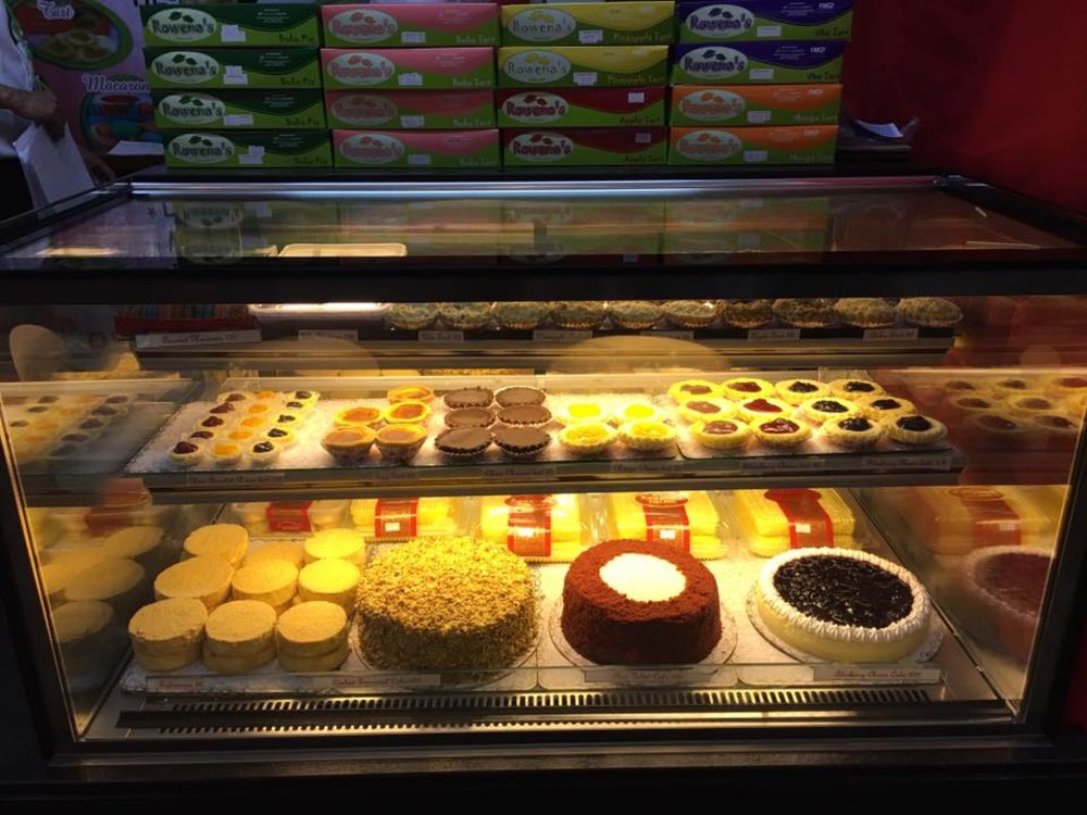 Different cakes in display