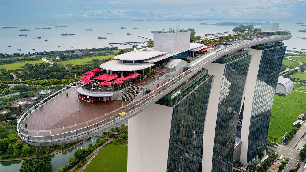 Marina Bay Sands Singapore Top View