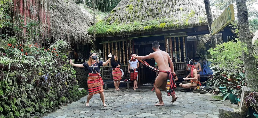 Igorots dancing a traditional dance