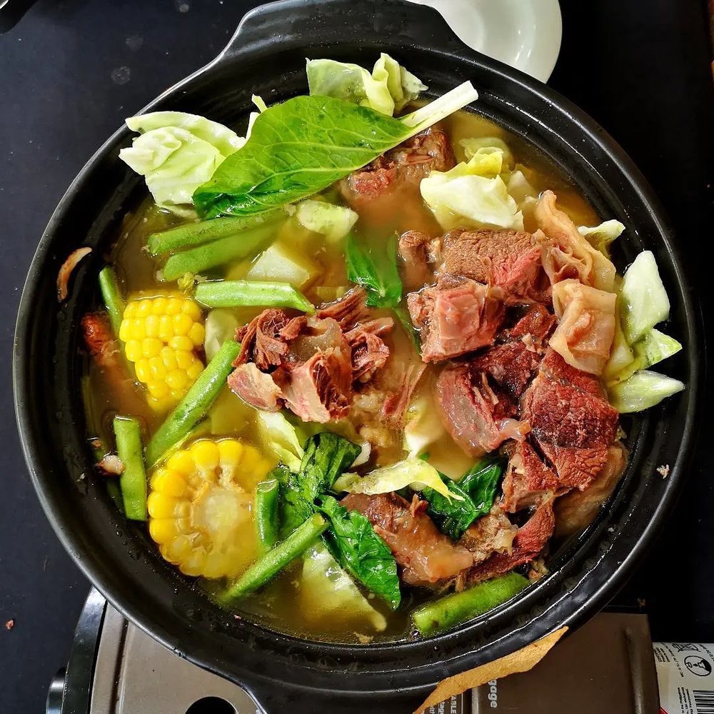 Pot with beef and corn