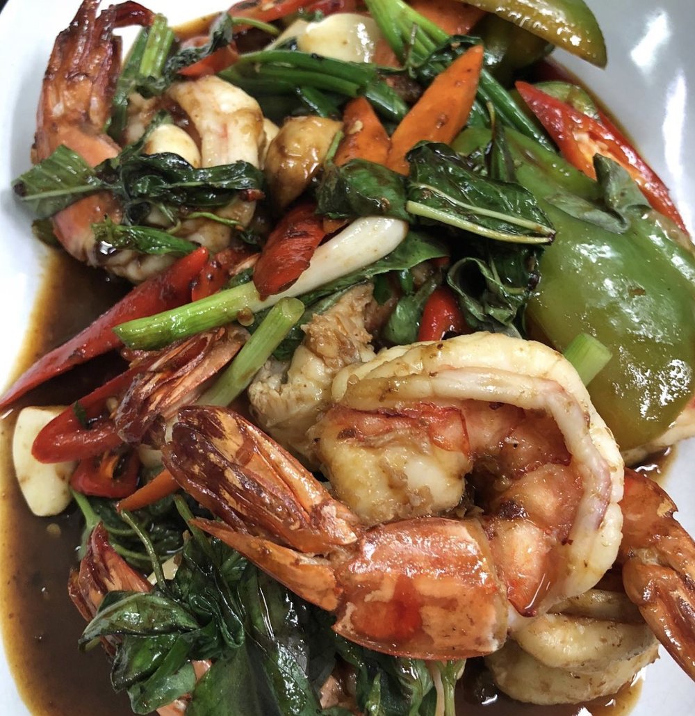 Shrimp with vegetables