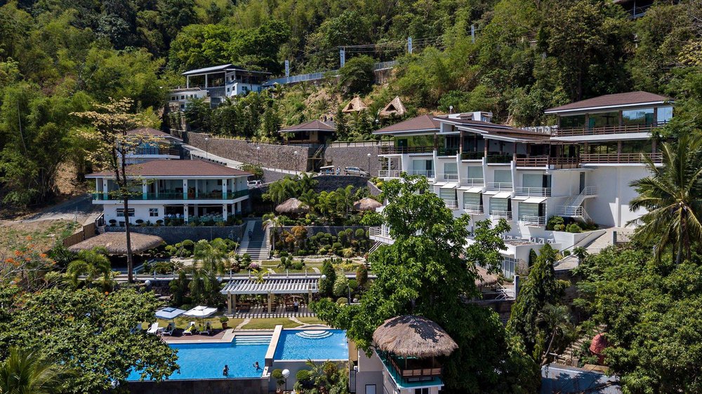 Different building with white paint