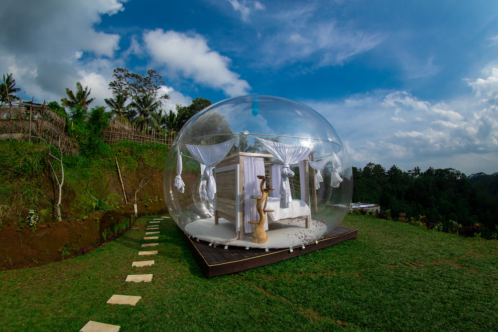 Blue cloud and greeneries