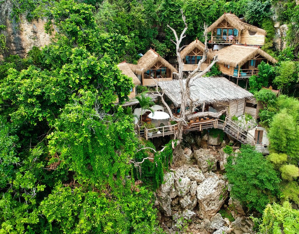 Nipa houses and greeneries