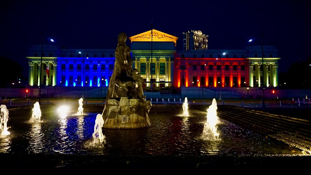 National Museum of the Philippines facade at night