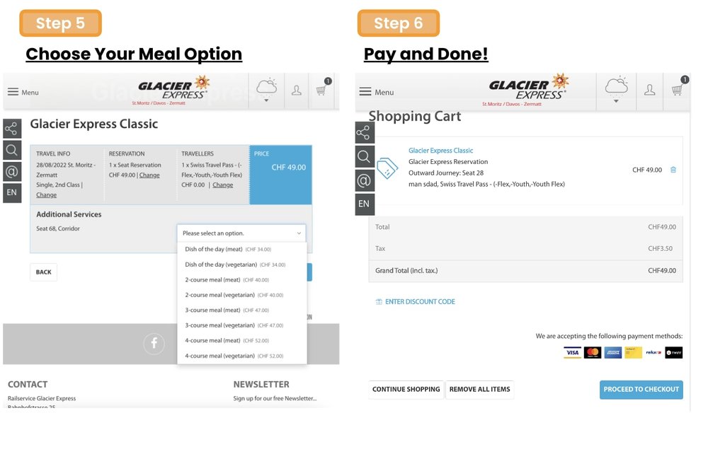 Glacier Express Steps 5 to 6