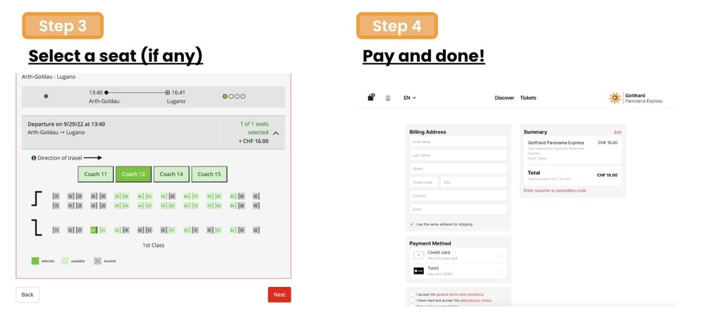 Gotthard Panorama Express Steps 3 to 4
