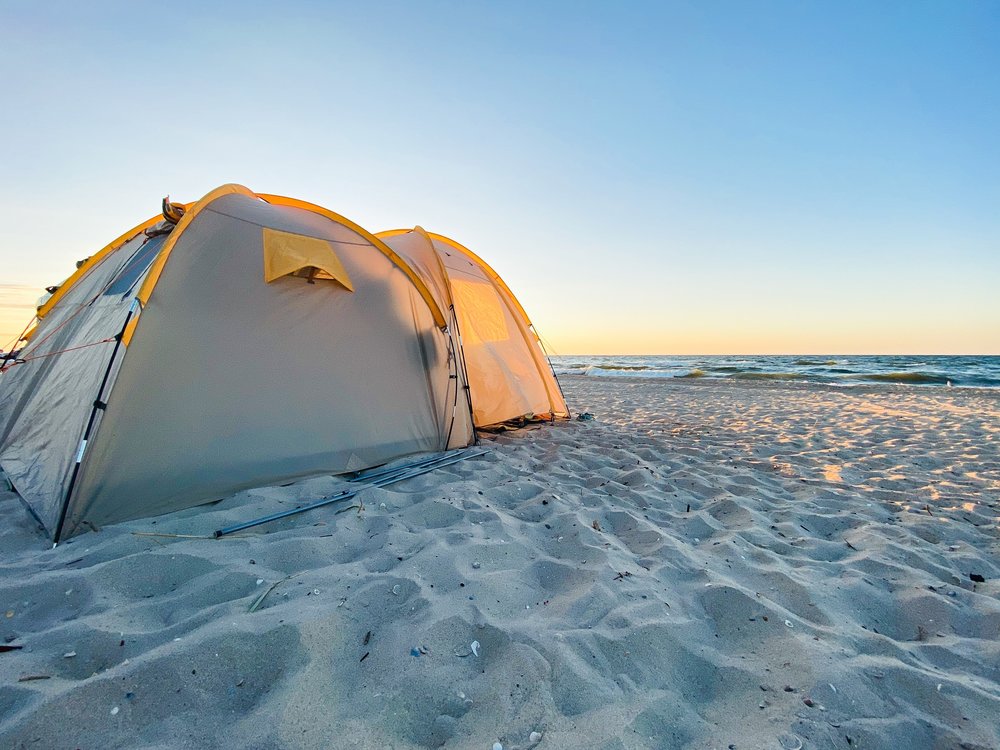 Tents in the beach