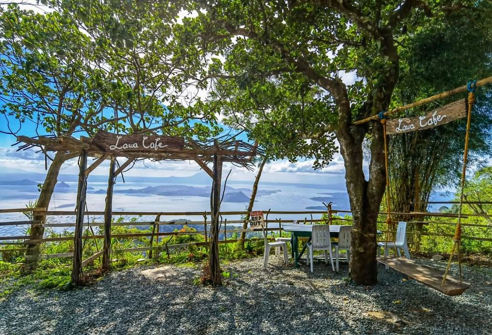 Outdoor Cafe surrounded with trees