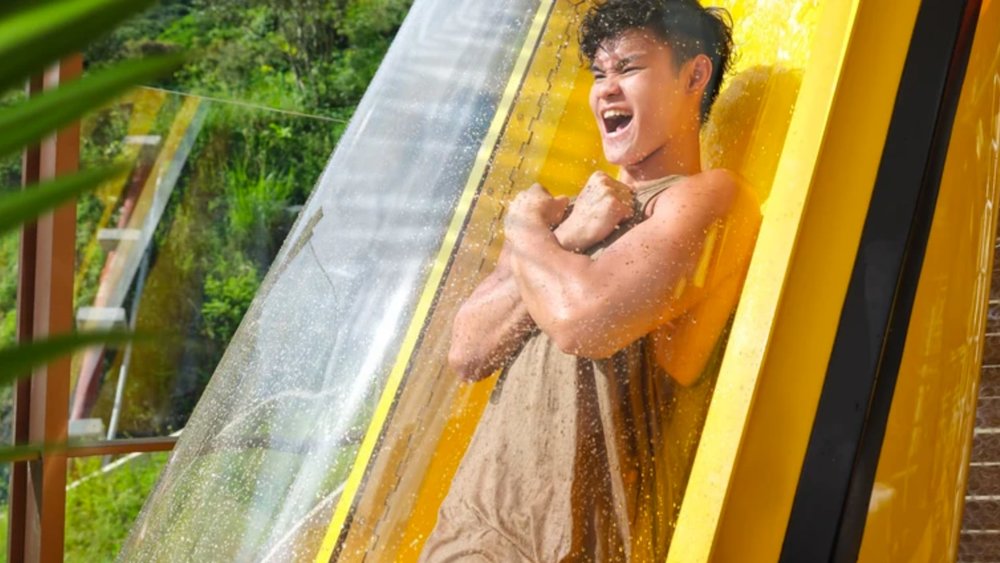 One second you’re standing tall, and the next you’re sliding down twists and turns.