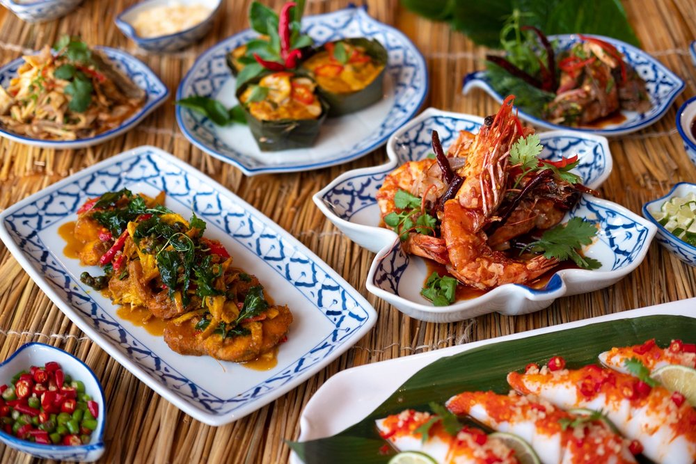 Different seafood dishes