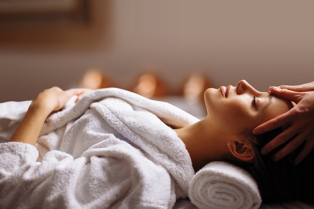 Girl having a massage