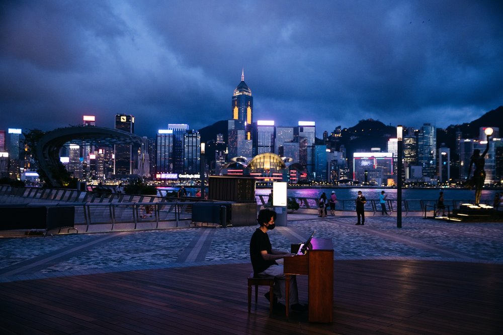 Avenue of Stars at night