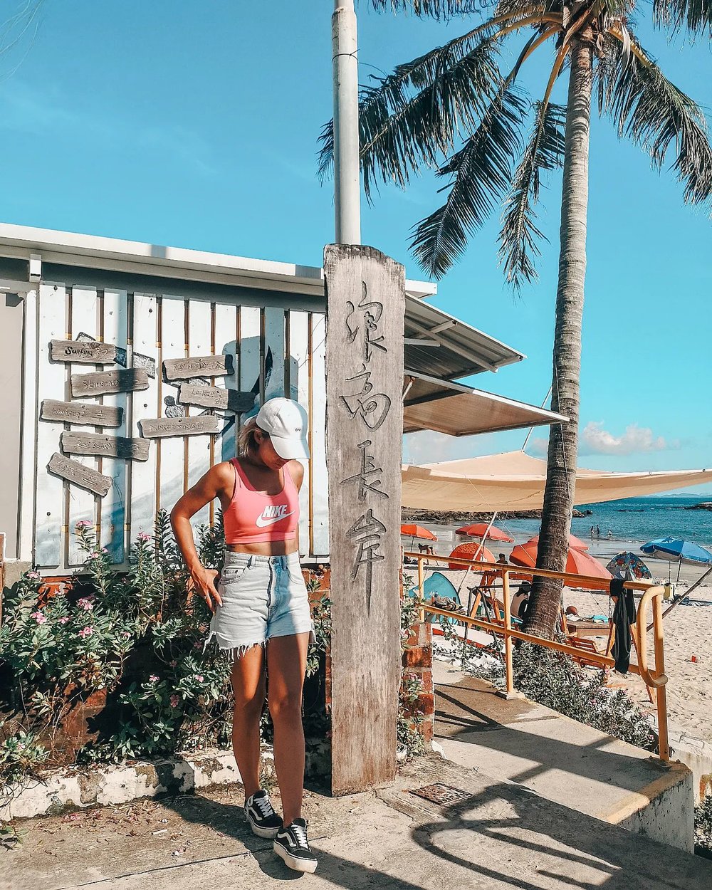 位於沙灘旁的營地，差點以為自己身處沖繩！(Instagram @mavywendee)