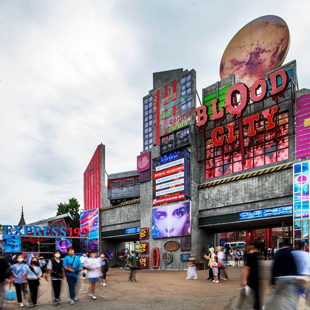 People walking around