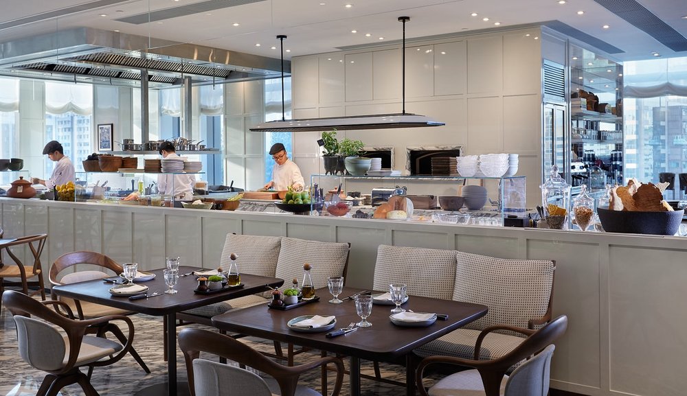 Kitchen counter in as restaurant