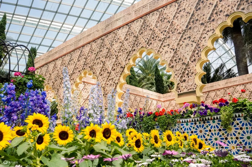 Sunflowers and pink flowers