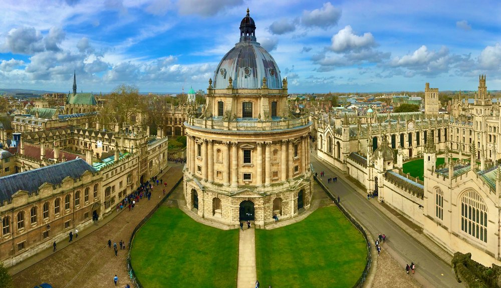Exterior of a building inside the Oxford University