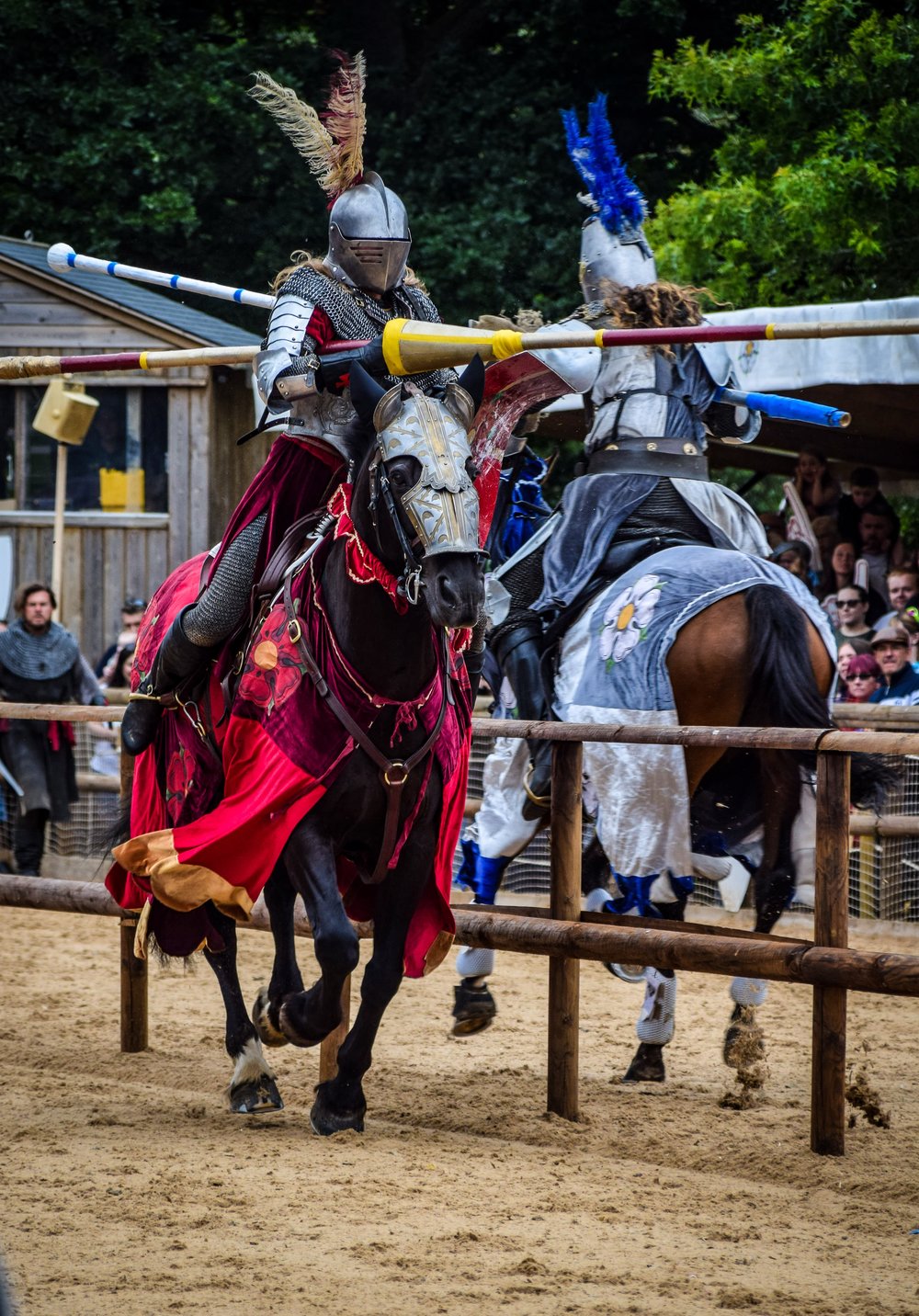 Knights outside the Warwick Castle