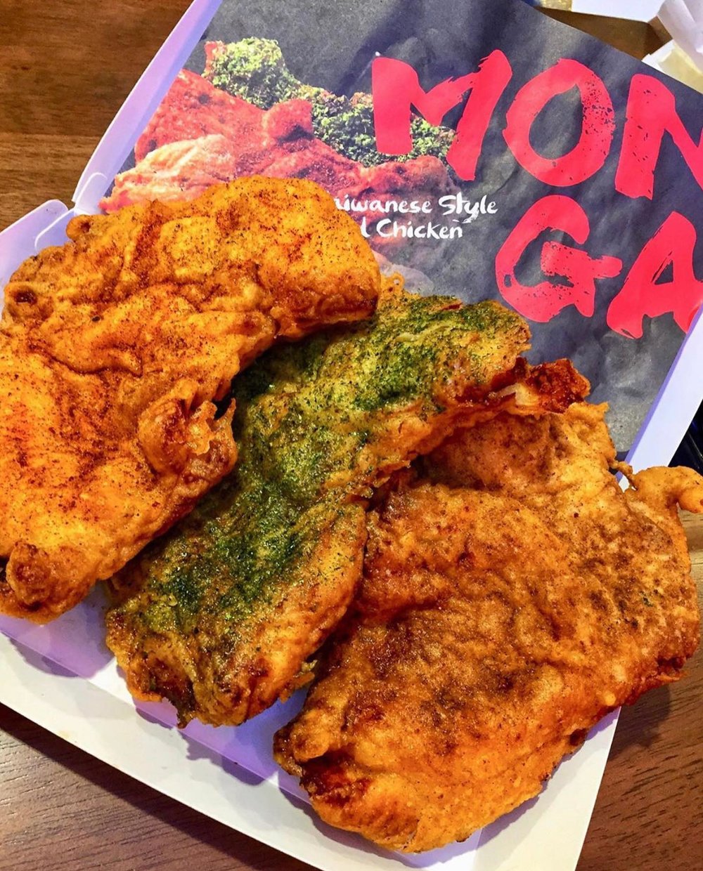 Three crispy chicken