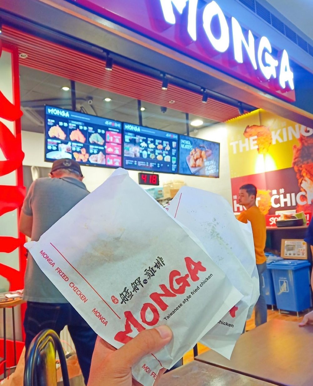 Hand holding paper wrap