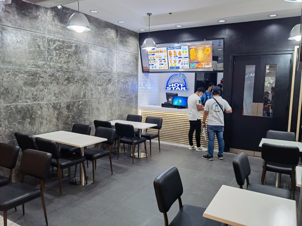 Two person lining up