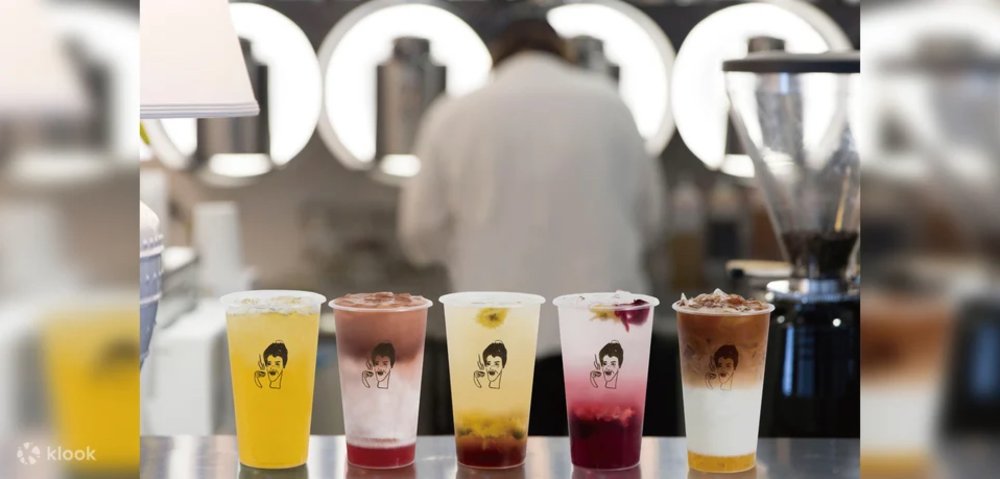 Yellow and white drinks